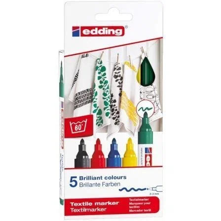 Edding Rotuladores para Tela 4500/5S de 5 Unidades
